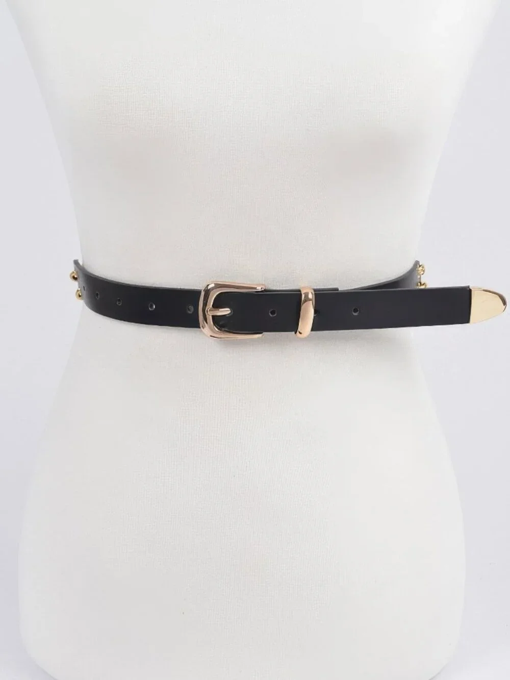 Chain Faux Leather Belt